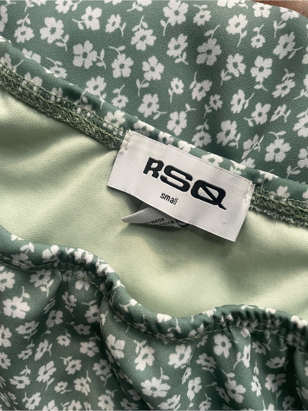 RSQ Green Floral Skirt